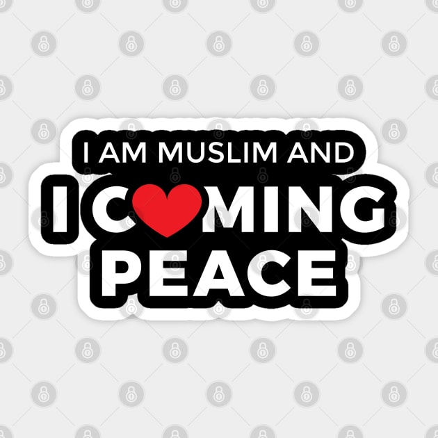 Muslim Coming Peace Sticker by erwinwira